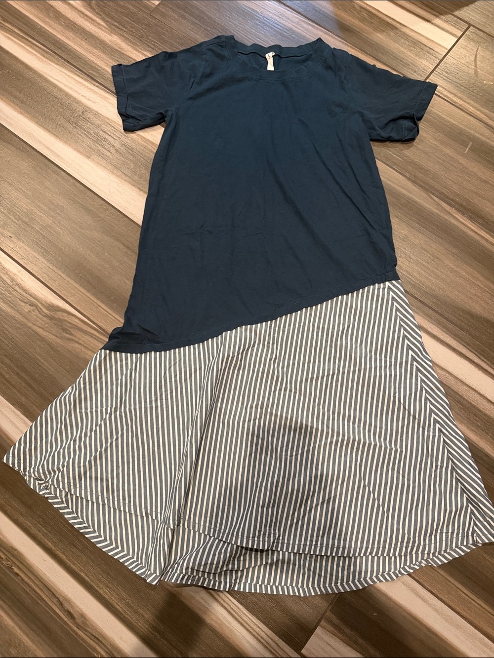 Casual green and White Striped Women’s dress